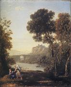 Claude Lorrain Landscape with Hagar and the Angel oil painting